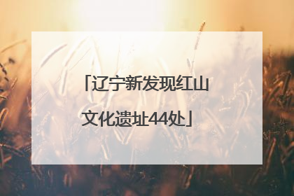 辽宁新发现红山文化遗址44处