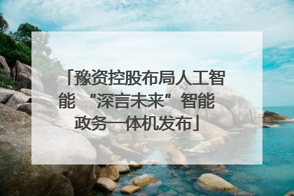 豫资控股布局人工智能 “深言未来”智能政务一体机发布