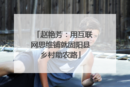 赵艳芳：用互联网思维铺就固阳县乡村助农路