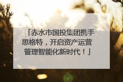 赤水市国投集团携手思格特，开启资产运营管理智能化新时代！