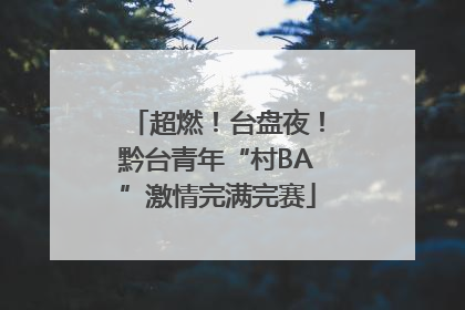 超燃！台盘夜！黔台青年“村BA”激情完满完赛