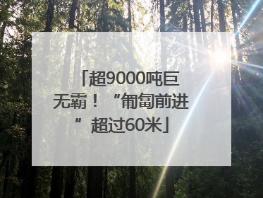 超9000吨巨无霸！“匍匐前进”超过60米