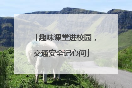 趣味课堂进校园，交通安全记心间
