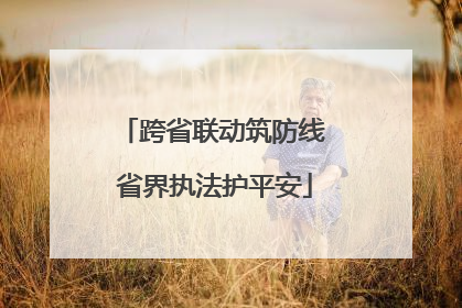 跨省联动筑防线 省界执法护平安