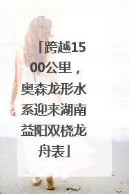 跨越1500公里，奥森龙形水系迎来湖南益阳双桡龙舟表