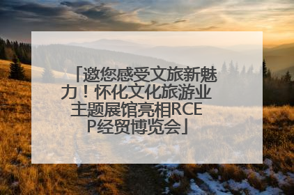 邀您感受文旅新魅力！怀化文化旅游业主题展馆亮相RCEP经贸博览会