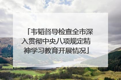 韦韬督导检查全市深入贯彻中央八项规定精神学习教育开展情况