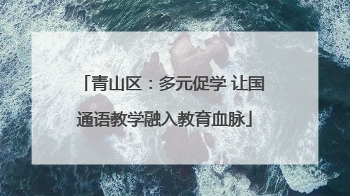 青山区：多元促学 让国通语教学融入教育血脉