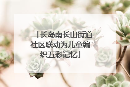 长岛南长山街道社区联动为儿童编织五彩记忆