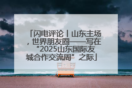 闪电评论丨山东主场，世界朋友圈——写在“2025山东国际友城合作交流周”之际
