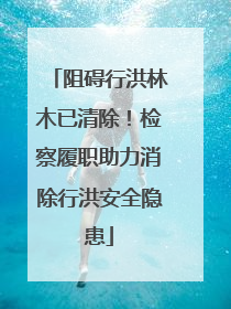 阻碍行洪林木已清除！检察履职助力消除行洪安全隐患
