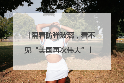 隔着防弹玻璃，看不见“美国再次伟大”