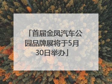 首届金凤汽车公园品牌展将于5月30日举办