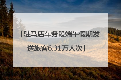 驻马店车务段端午假期发送旅客6.31万人次