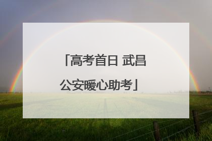高考首日 武昌公安暖心助考