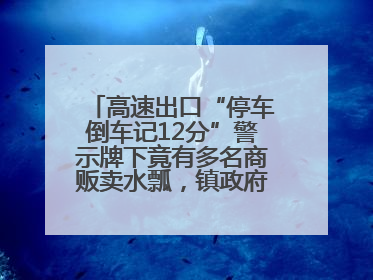 高速出口“停车倒车记12分”警示牌下竟有多名商贩卖水瓢，镇政府：系流动摊位，已多次劝离