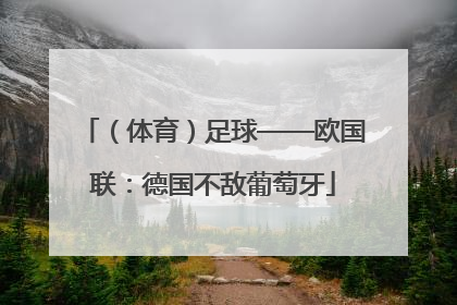 （体育）足球——欧国联：德国不敌葡萄牙