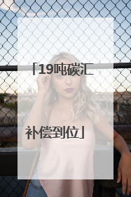 19吨碳汇补偿到位