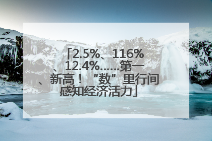2.5%、116%、12.4%……第一、新高！“数”里行间感知经济活力