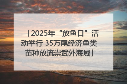 2025年“放鱼日”活动举行 35万尾经济鱼类苗种放流崇武外海域