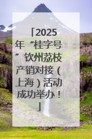 2025年“桂字号”钦州荔枝产销对接（上海）活动成功举办！