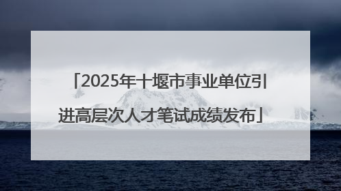 2025年十堰市事业单位引进高层次人才笔试成绩发布