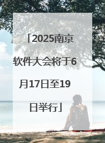2025南京软件大会将于6月17日至19日举行
