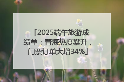 2025端午旅游成绩单：青海热度攀升，门票订单大增34%