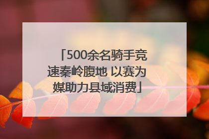500余名骑手竞速秦岭腹地 以赛为媒助力县域消费