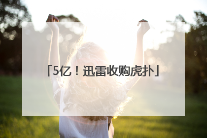 5亿！迅雷收购虎扑