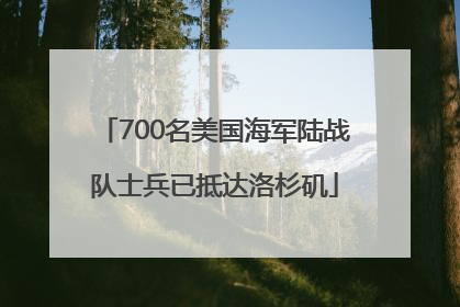 700名美国海军陆战队士兵已抵达洛杉矶