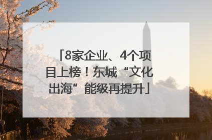 8家企业、4个项目上榜！东城“文化出海”能级再提升