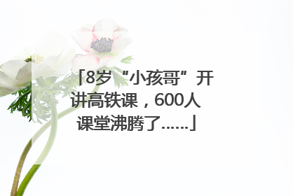 8岁“小孩哥”开讲高铁课，600人课堂沸腾了……