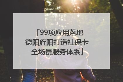 99项应用落地 德阳旌阳打造社保卡全场景服务体系